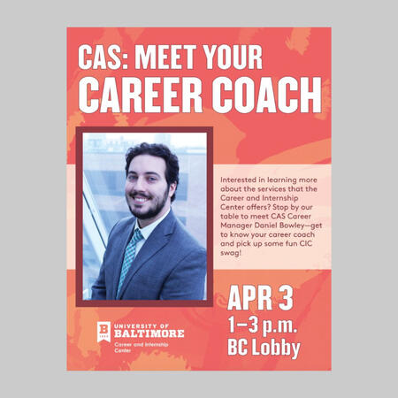 UBalt Career and Internship Center flyer
