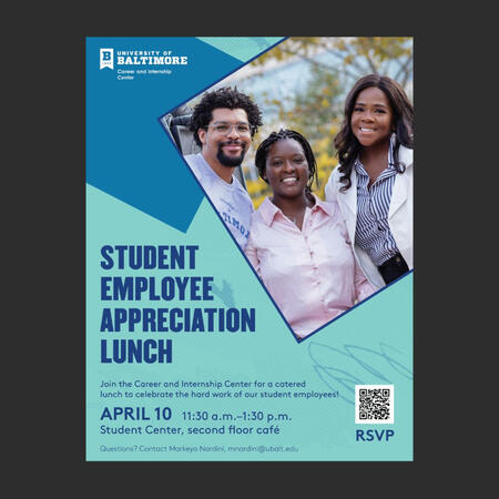 UBalt Career and Internship Center flyer